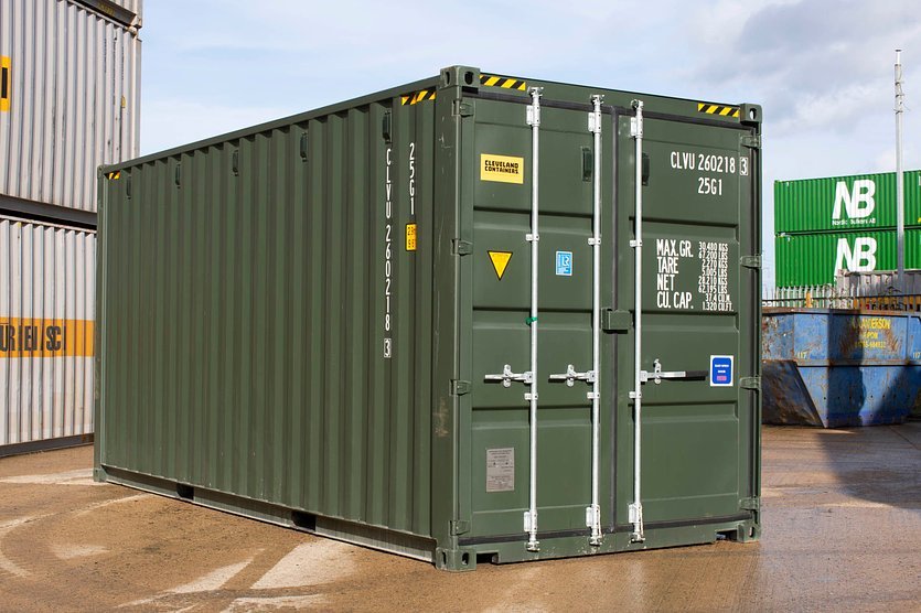 20ft green high cube 1